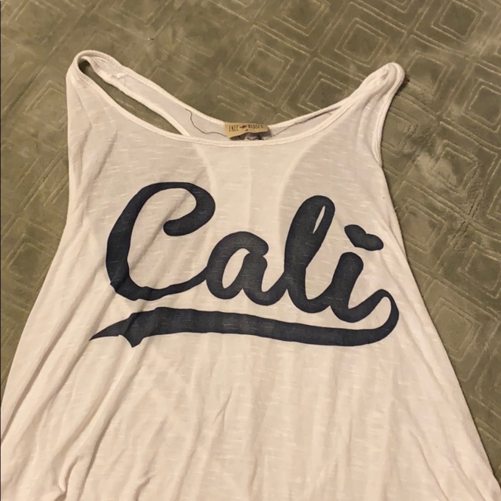 White Cali tank top